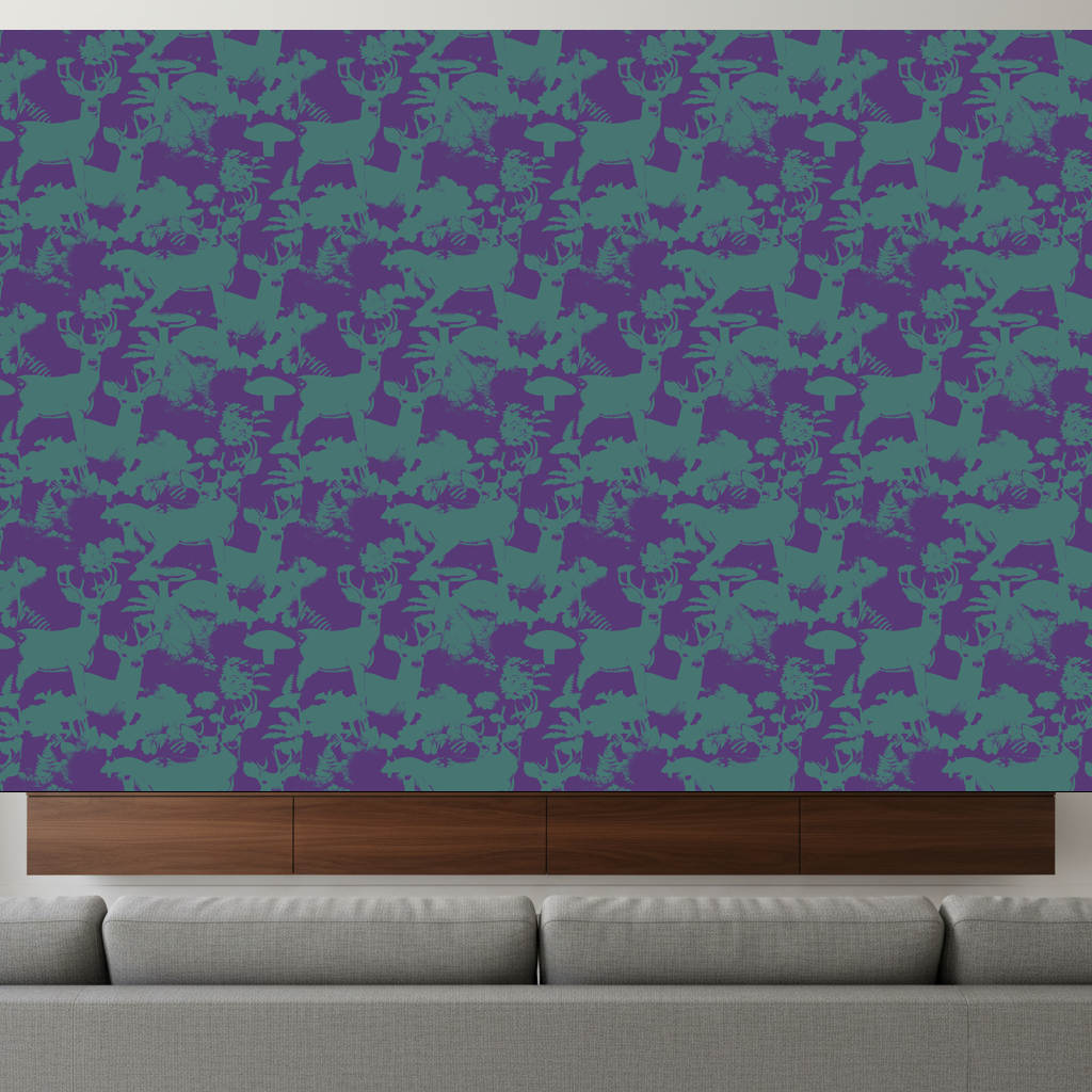 Deer Daydream in Teal — residential