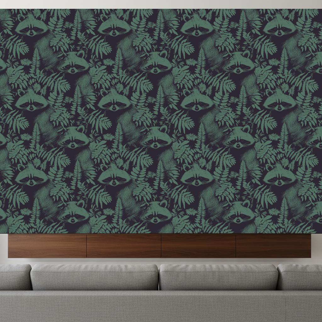 Raccoons Daydream in Verdigris — residential