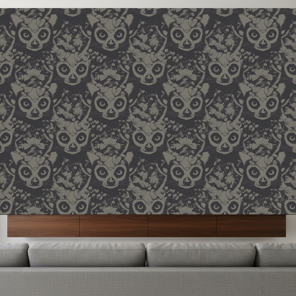 Lemurs Halcyon in Garnet — residential